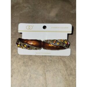 Brown Jeweled expandable bracelet